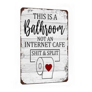 •Not An Internet Cafe• Funny Graphic Aluminum Warning Sign